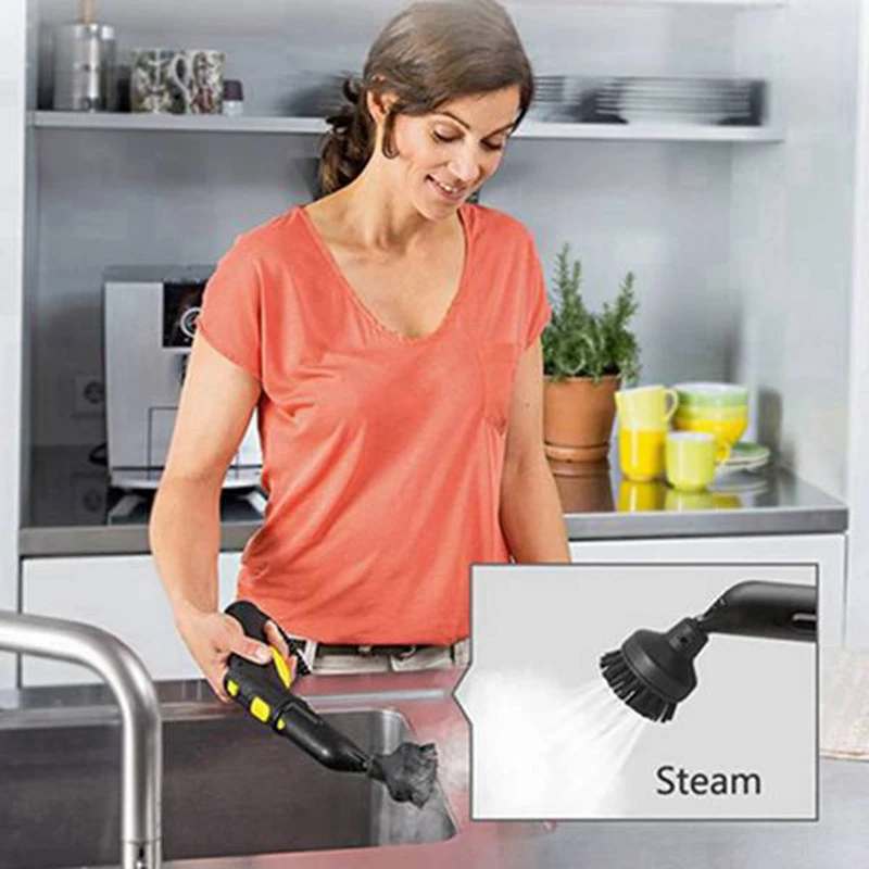 หัวแปรงกลมแบนสำหรับ SC1คาร์เชอร์ SC3 SC2 SC4แปรงกลมขนาดใหญ่แปรงทำความสะอาดสำหรับเครื่องกวาดทำความสะอาดไอน้ำ