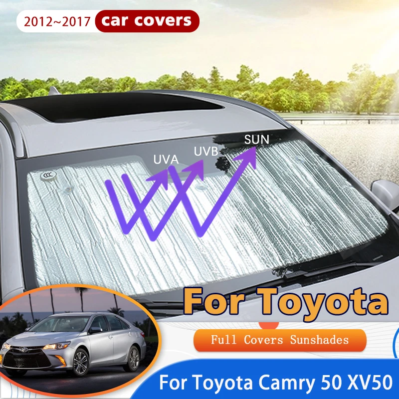 

For Toyota Camry 50 XV50 2012~2017 Car Window Windshield Sunshade Front UV Protect Reflector Sun Shade Sun Visor Car Accessories