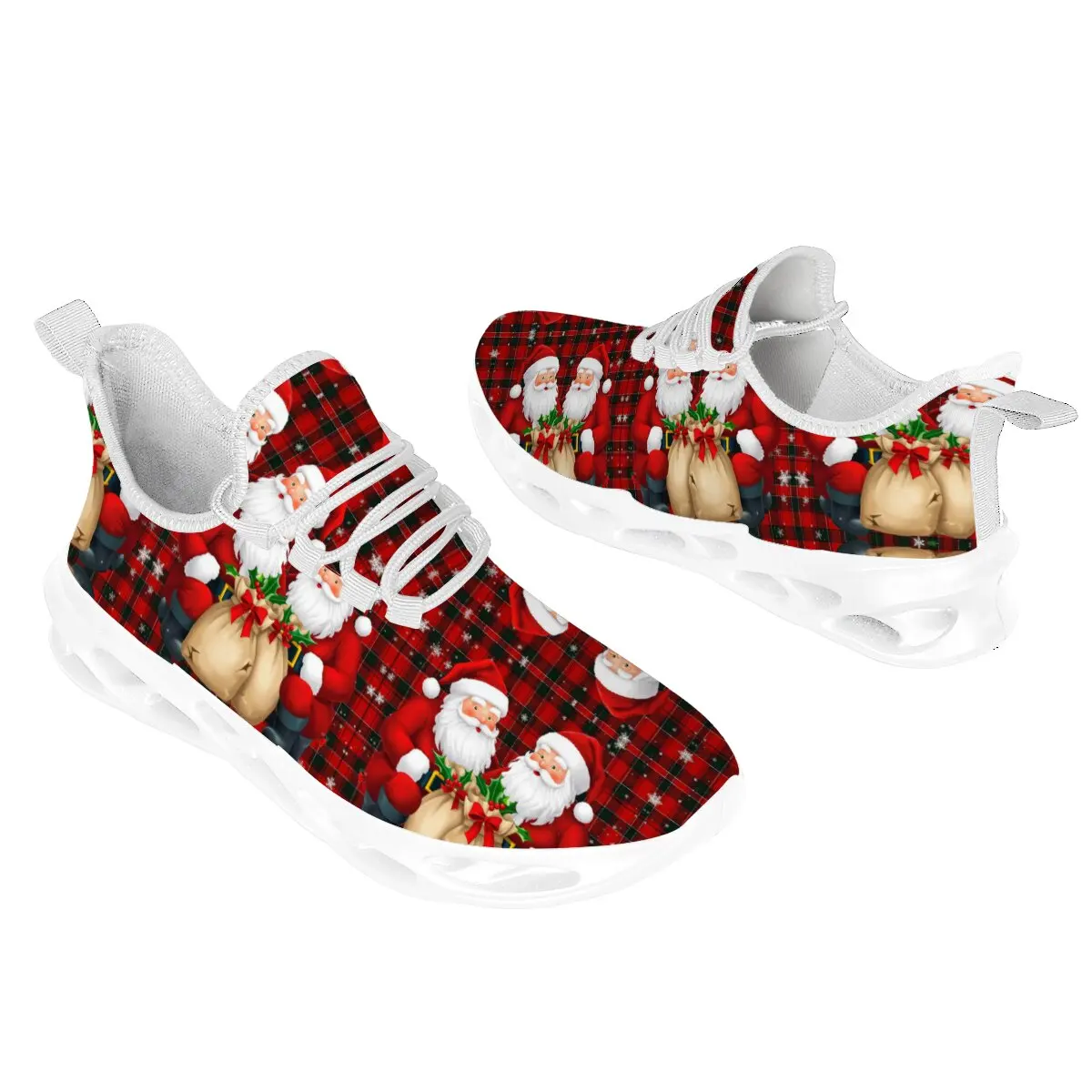 المتسكعون المرأة عيد الميلاد ثلج الجرافيك طباعة الدانتيل متابعة جولة T المرأة أحذية فلكنيز قماش المرأة حذاء مسطح Zapatos #6