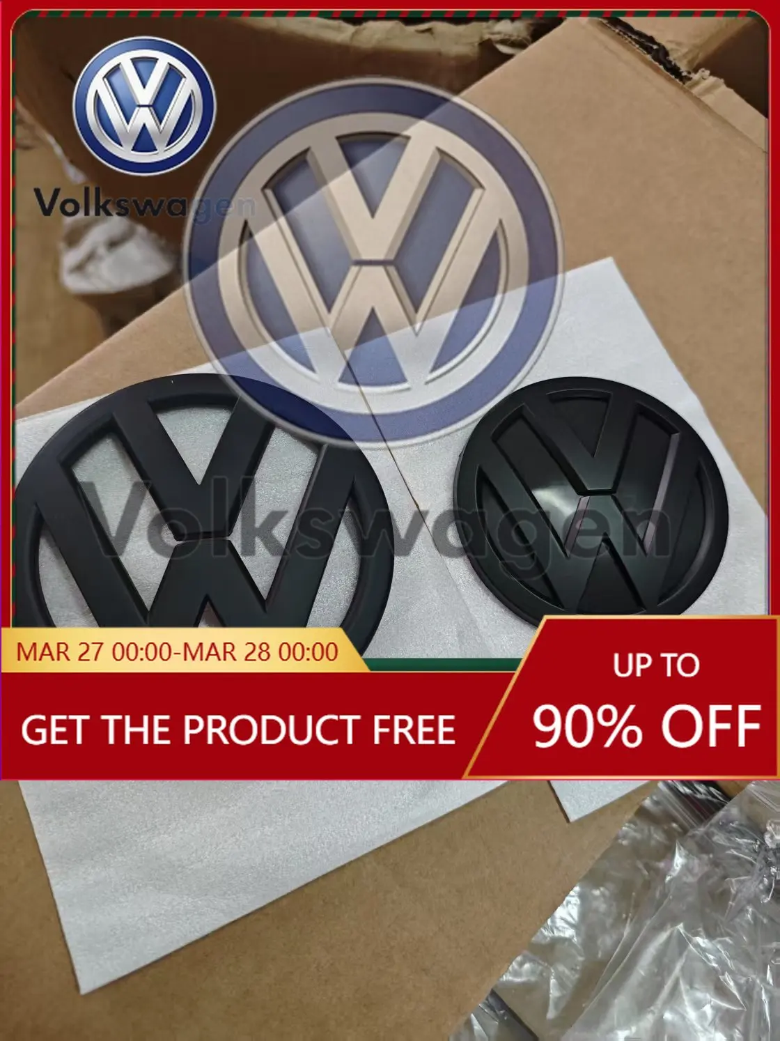 

Эмблемы для автомобилей VW Volkswagen, 2 шт., наклейки для замены эмблем на переднюю решетку радиатора 110 мм + значок на крышку багажника 90 мм, автомобильные эмблемы.