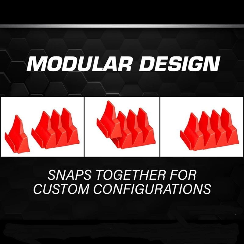 MAKE-4Set ตัวจัดระเบียบประแจโมดูลาร์แม่เหล็กสําหรับลิ้นชักเครื่องมือ - ชั้นวางประแจ, ที่ใส่เครื่องมือ, ขายึดประแจ