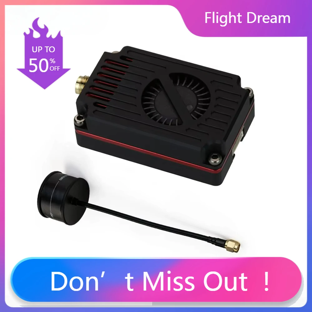 

NYRUSHFPV 1.3GHz 4W VTX with SMA Omni-directional Antenna Support IRC Tramp Protocol Video Transmitter for RC FPV Long Range Dro