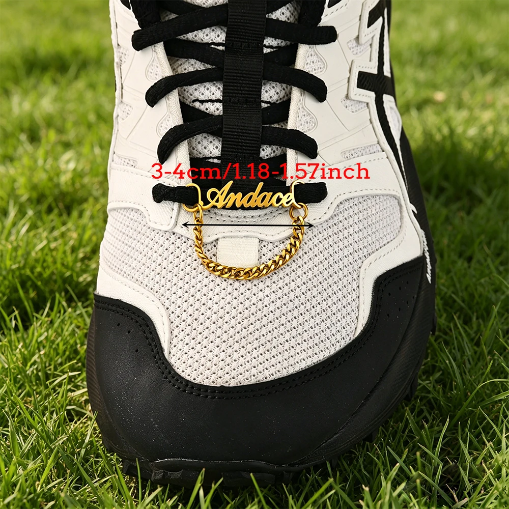 Custom Name Shoe Buckles Stainless Steel Customized Shoelace Buckle Personalized Decoration Charm Sneaker Accessories Jewelry