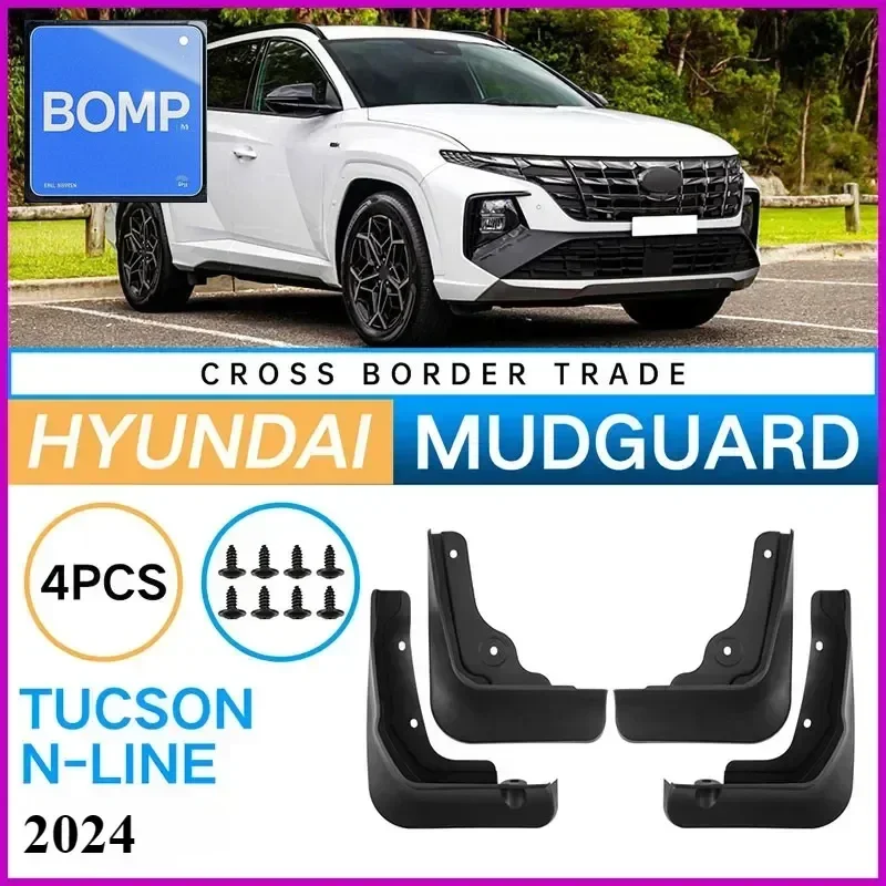 

Fit For Mudflaps Mudguards Fit Hyundai Tucson N-Line 2024 Mudguards Tire Fenders Mud Flaps Wheel Guards Accessories 4x Tyre