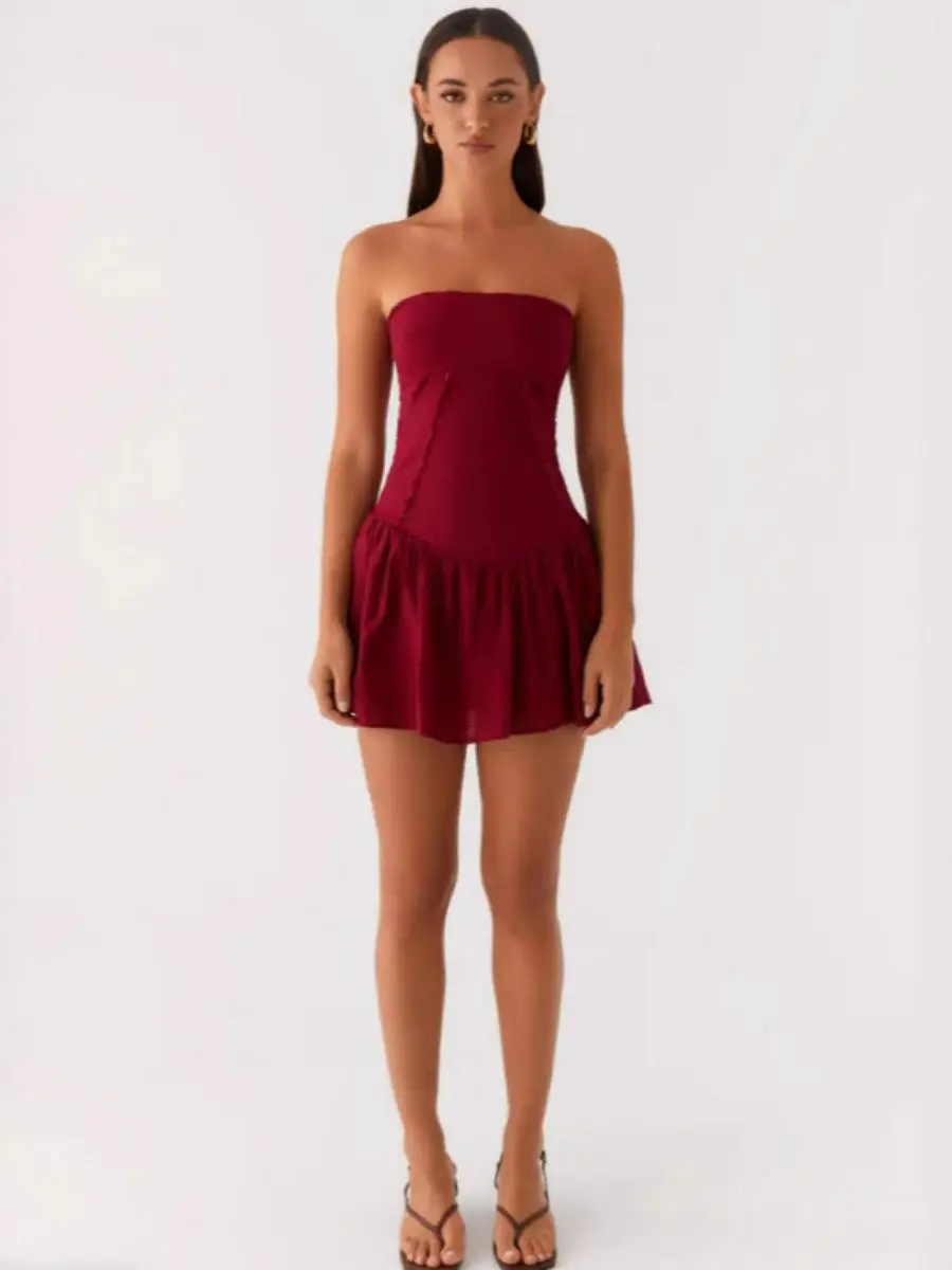 مثير لصق لون نقي Bal بوستير ort Dr المرأة Faion الربيع الصيف Ci المشي البوليستر غير النظامية تنورة