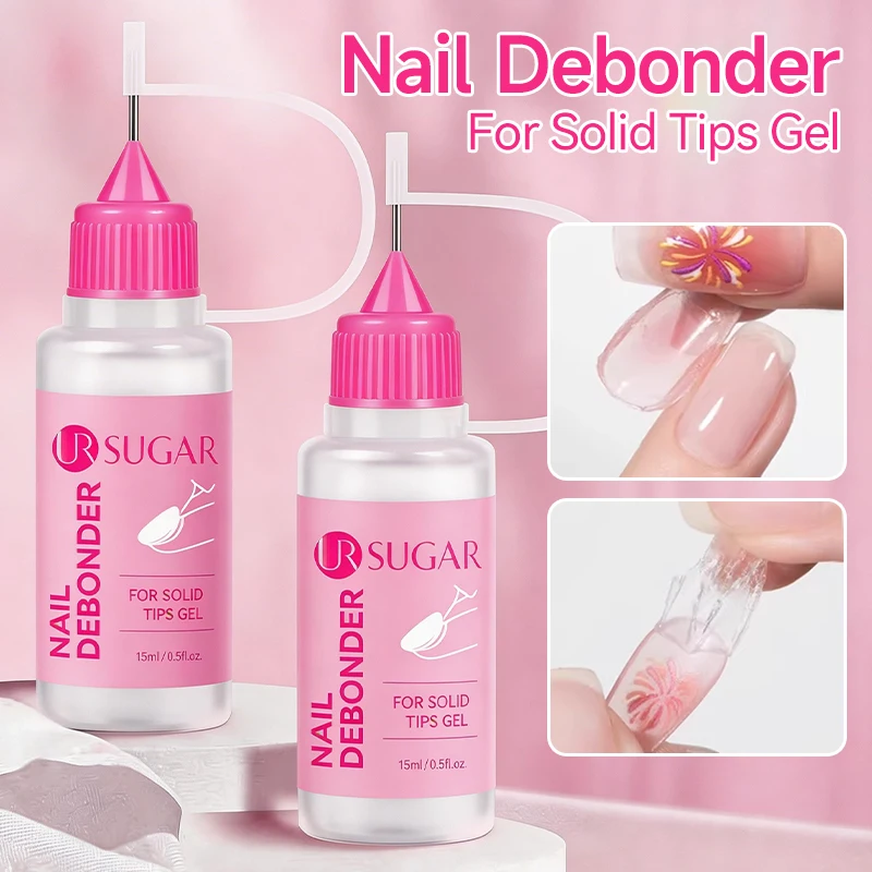 UR SUGAR 1/2PCS 15ml Solid Tips Gel Remover Nail Debonder Set False Nail Adhesive Glue Remove Manicure Press on Nails Removing