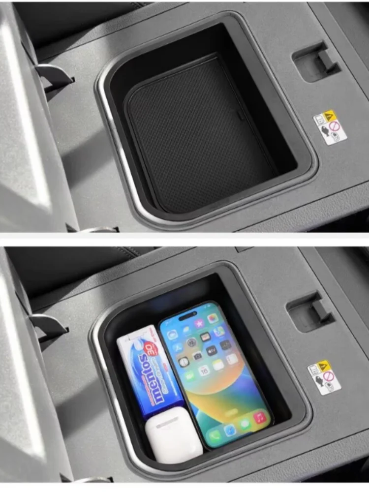 Car Armrest Storage Box Center Console Storage Tray(Only Fit Cool Box) Fit For Toyota Land Cruiser Prado 250 2024-2025