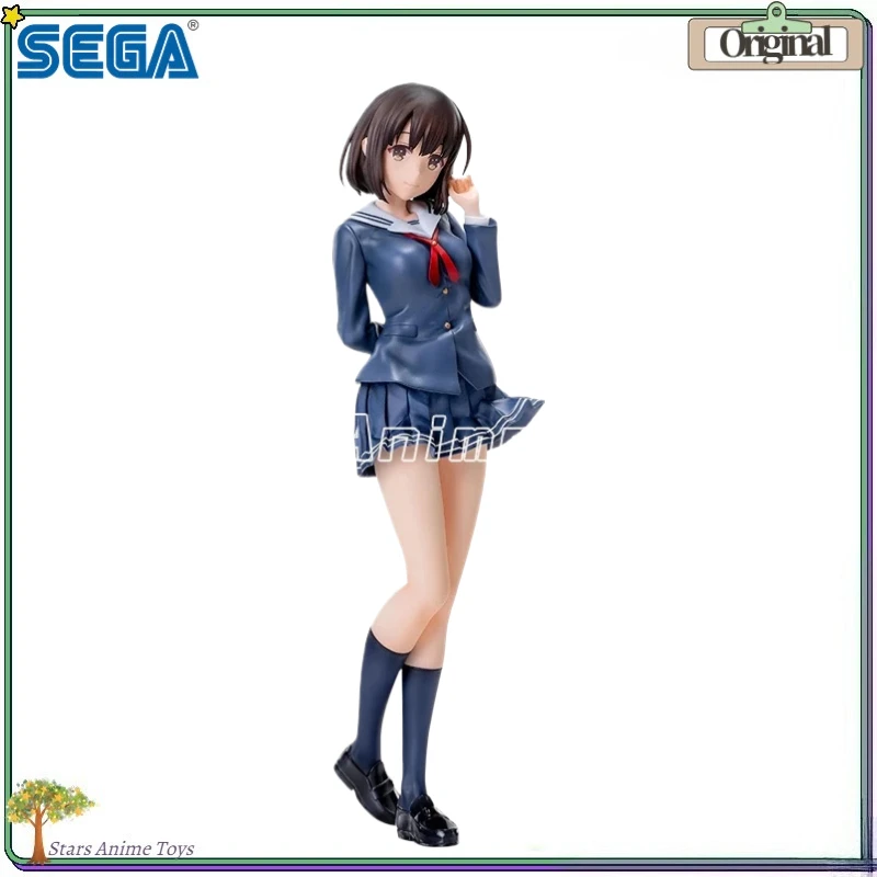 오리지널 SEGA 루미나스타 무시무시한 여주인공 개발 방법 카토 메구미 교복 컬렉션 모델 장난감 애니메이션 피규어