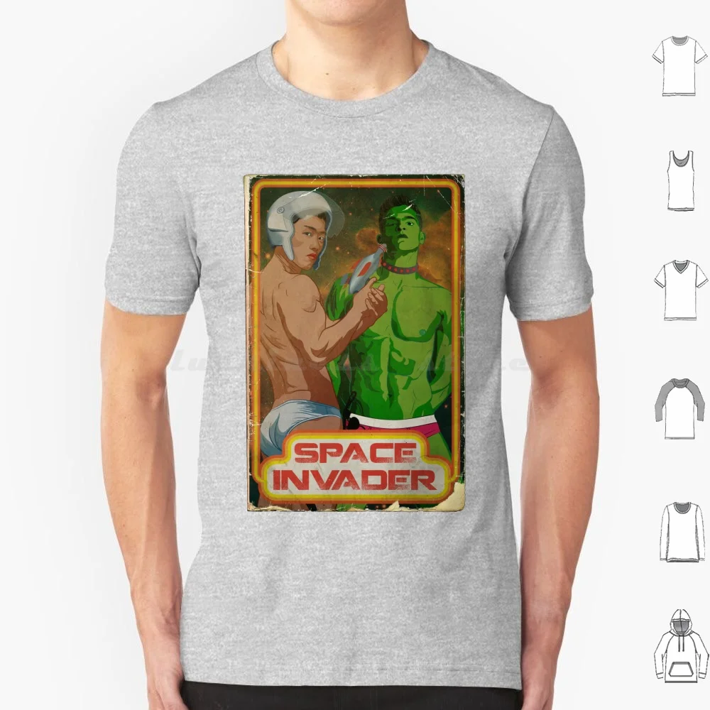 Space Invader T Shirt Cotton Men Women DIY Print Bromanapprel Pulp Glbt Queer Men