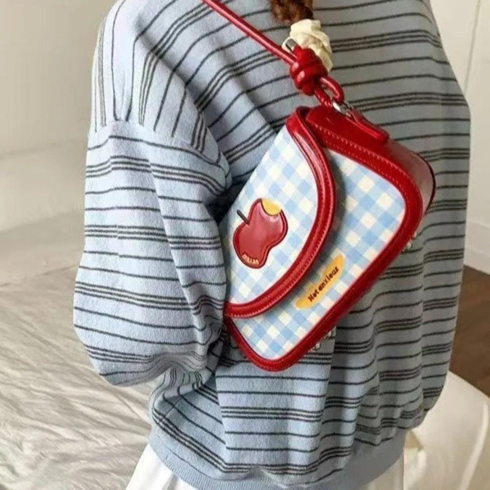 

Универсальные сумки через плечо контрастного цвета, модная легкая сумка через плечо с регулируемым ремешком и вышивкой, дорожная сумка