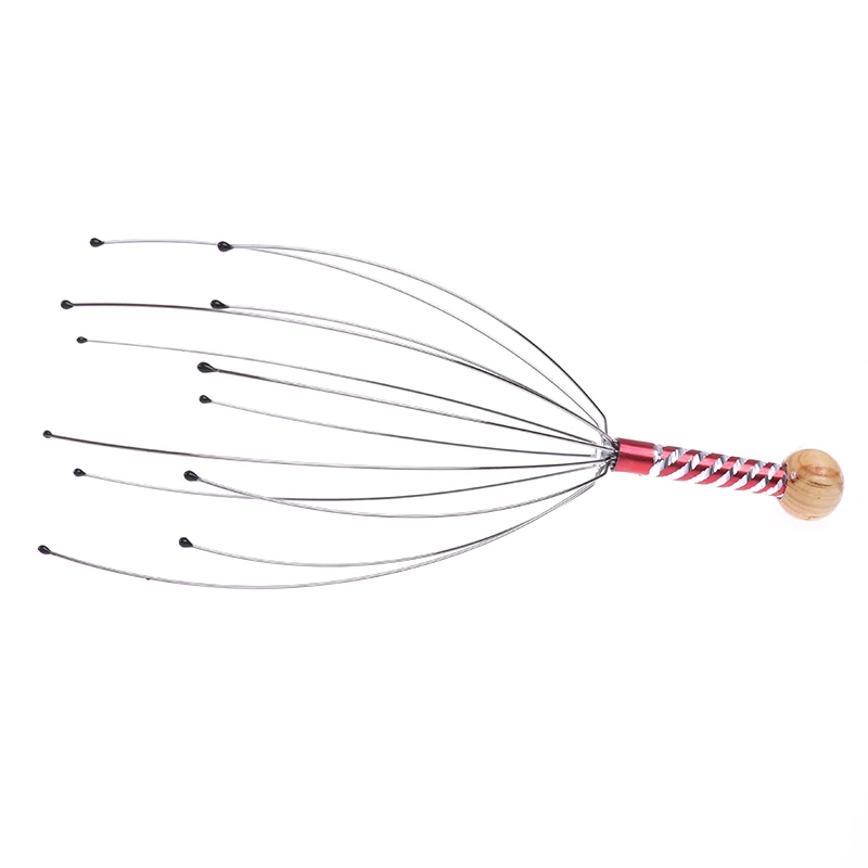 1 قطعة إصبع رئيس الاسترخاء مدلك الشعر باليد سبا فروة الرأس الرقبة الإجهاد الإغاثة تدليك #3