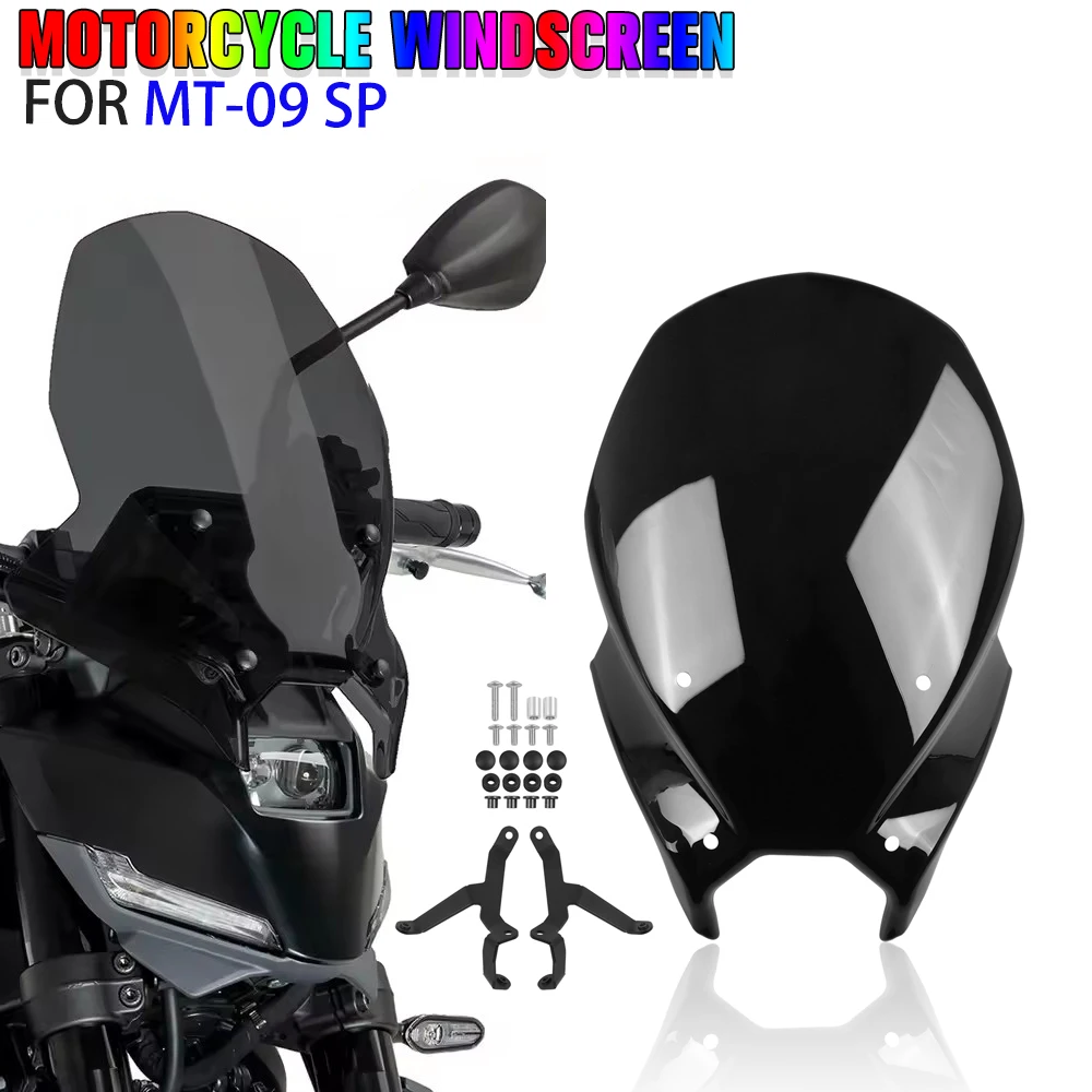 

For YAMAHA MT-09 Y-AMT MT09 SP MT 09 2024 2025 Motorcycle Windshield Windscreen Kit Deflector Shroud Shield Guard Accessories
