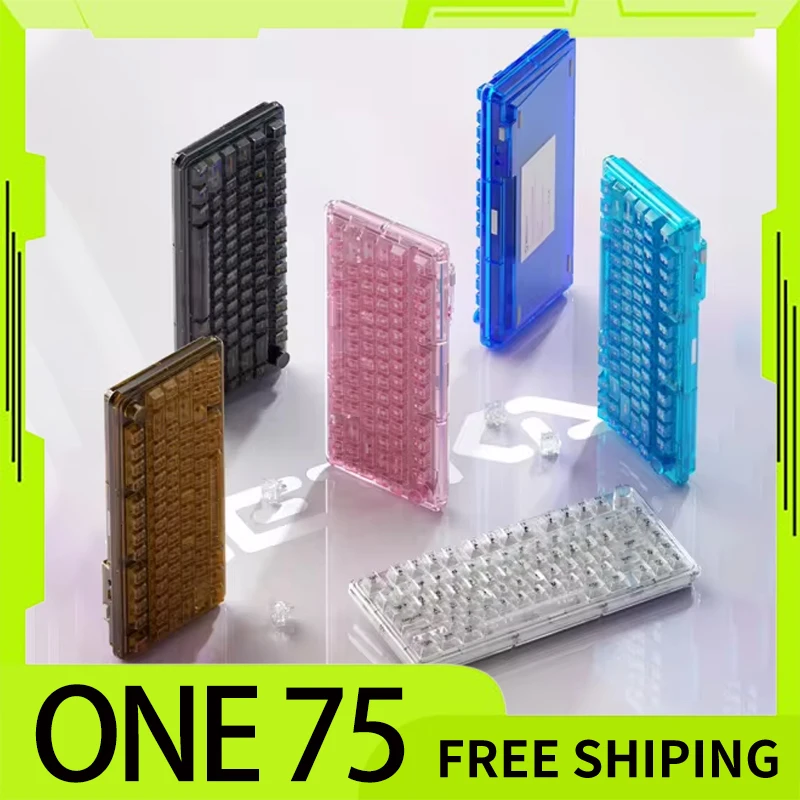 

Weikav One 75 Mechanical Keyboard 2.4g Three-Mode Transparent Keyboard 75% Rgb Custom Knob Wireless Keyboard For Computer Gifts