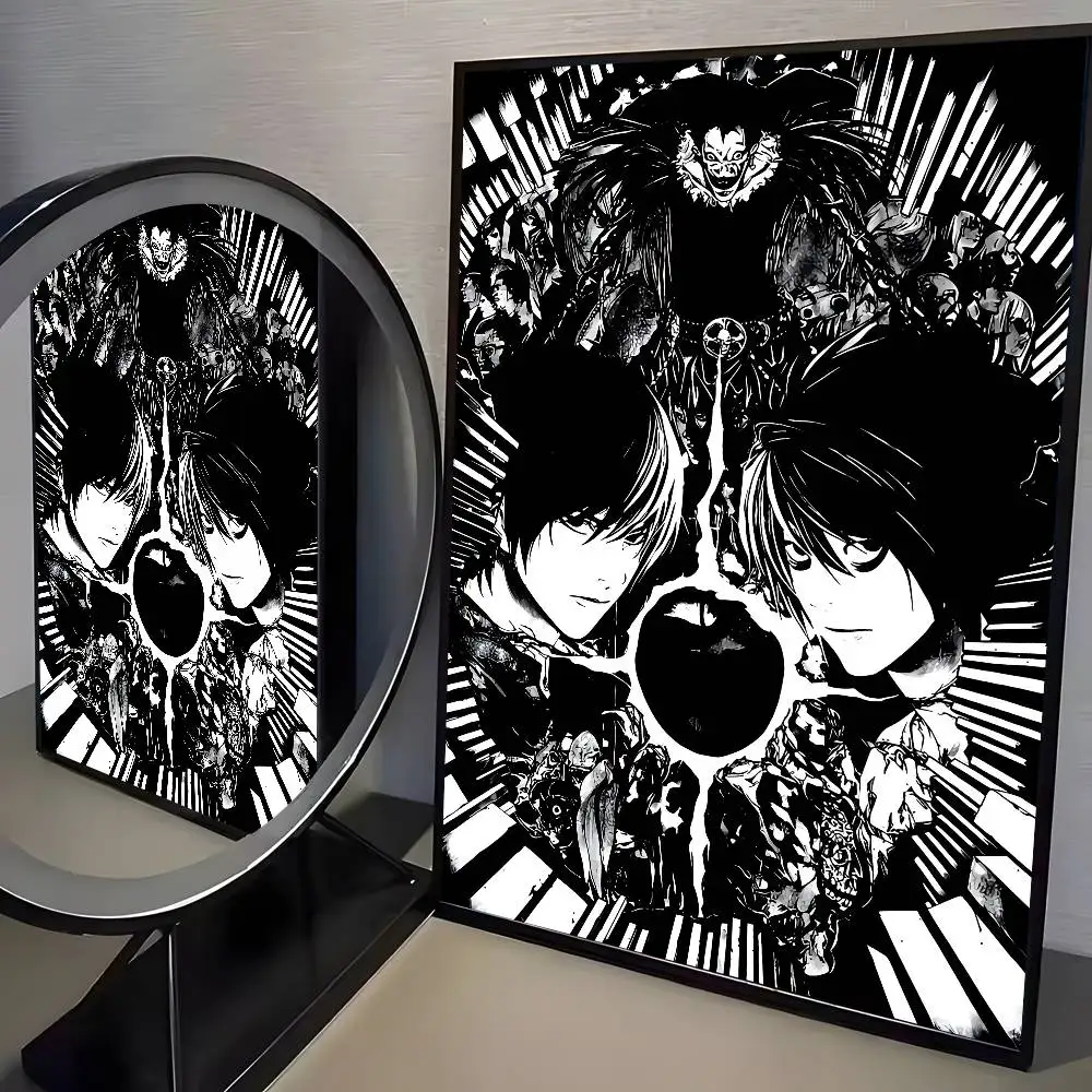 Anime Death Note DN L Klassisches Vintage-Poster Kunst HD-Leinwand Hochwertiger Ästhetischer Druck Papier Wandkunst für Wohnzimmer Heimdekoration – Detail 1