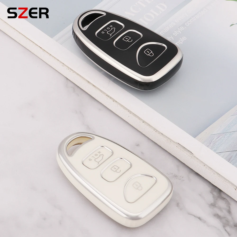 Nuovo TPU Car Remote Key Case Cover Shell per Hyundai Kia Tucson Sonata Santa FE Carens Protector Holder Fob accessori