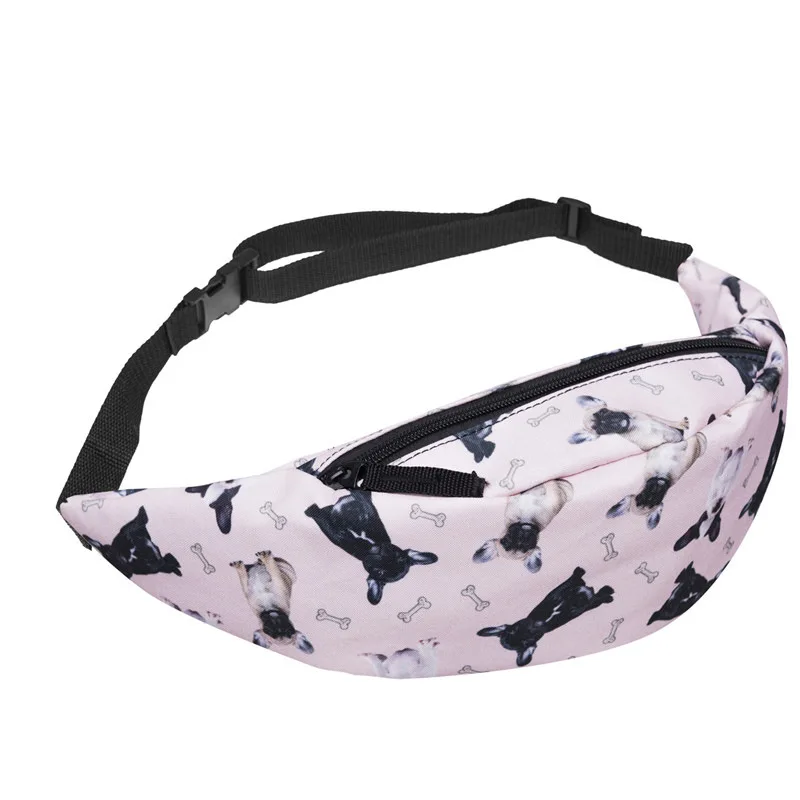 Digital Printing Letters Ladies Outdoor Waist Bag Sports Travel Running Portable Women's Bag Cross Body Bag