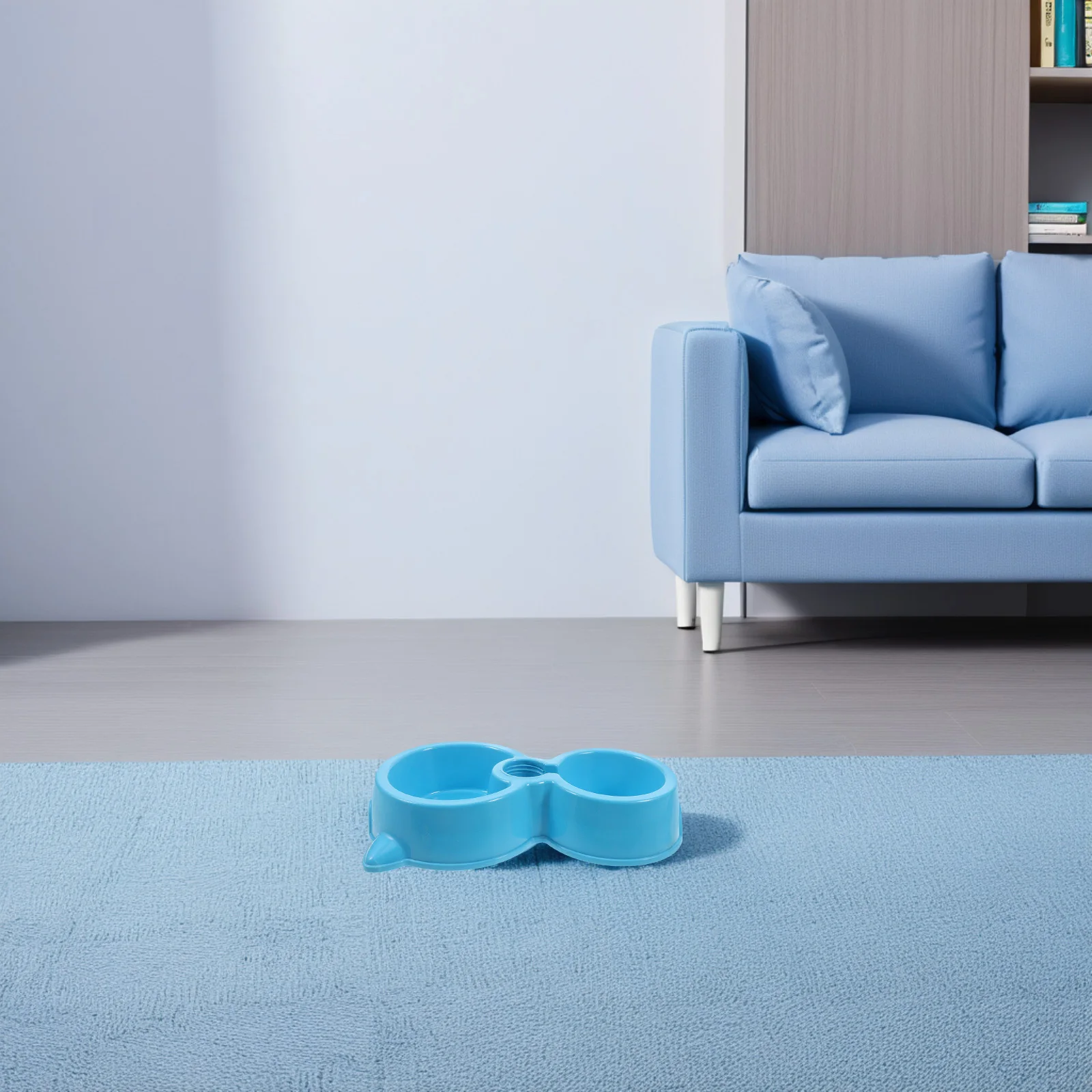 

Double Pet Feeding Bowl with Water Bottle Insert Automatic Drinking Station for Dogs Cats Dual Food Water Dispenser ABS Safe