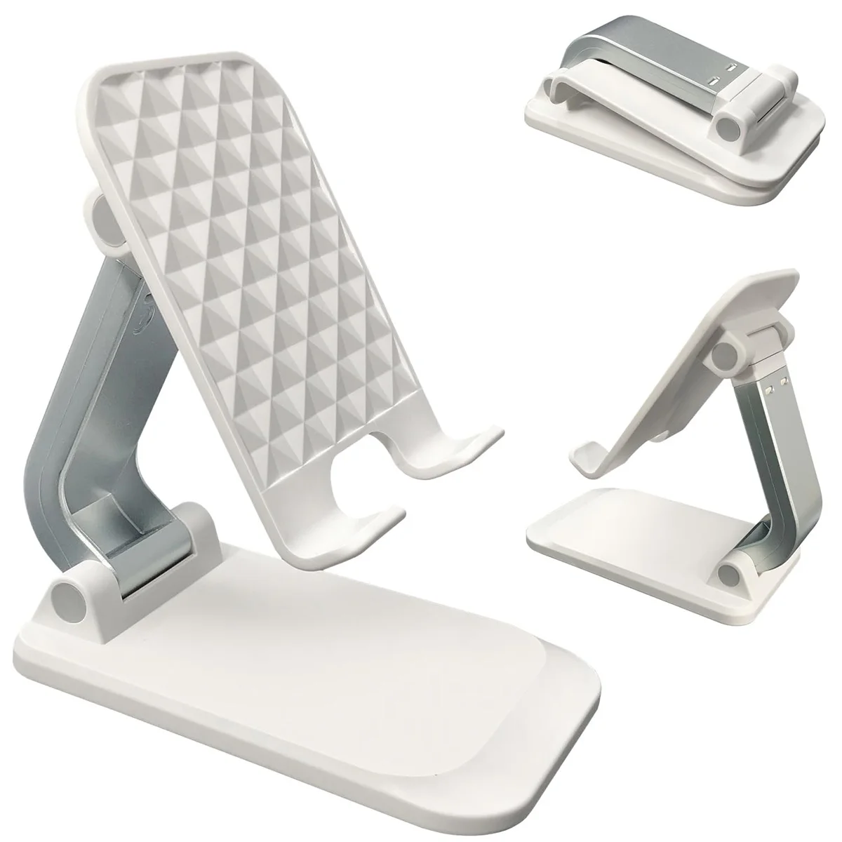 

Складная регулируемая подставка для телефона 0-270 ° Поворотная нескользящая основа для стола, универсальная подходит для iPhone 16, 15, 14, Samsung S24 S23