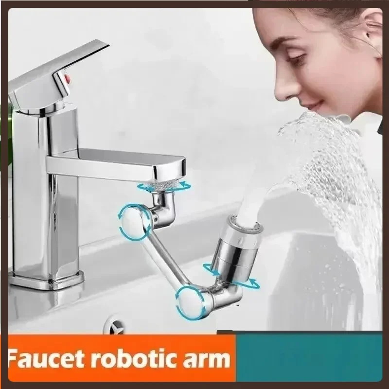 

1080 Universal Rotation Faucet Extender Sprayer Head Kitchen Robot Arm Extension Faucets Mixer Aerator Bubbler Water Tap Nozzle