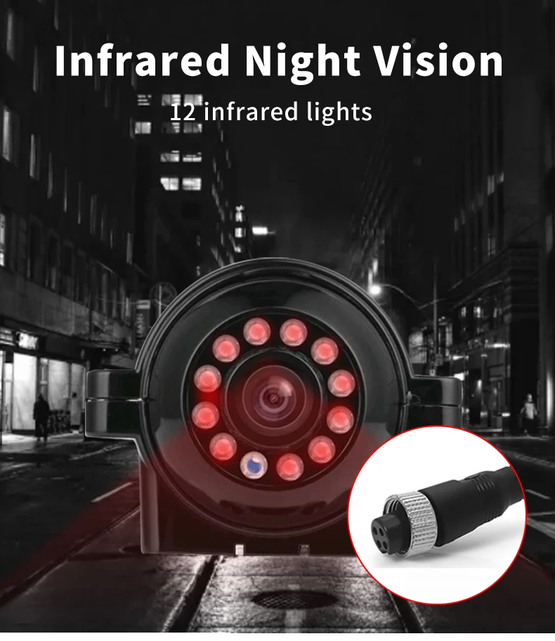 AHD HD Car Bus Camera 1080P/720P - Infrared Night Vision Rear Front Side View Safety Camera (2.8mm Lens) image