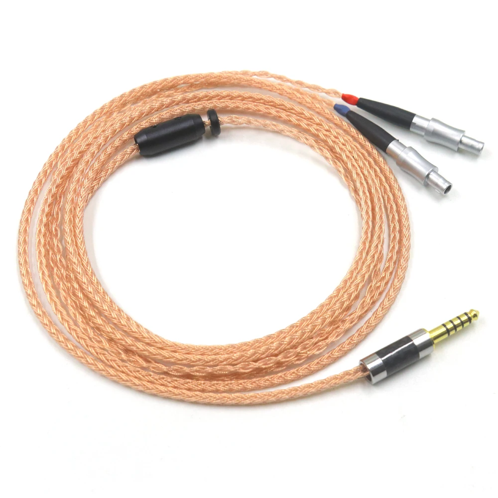 16 Core Copper OCC 2.5/3.5/4.4/XLR Plug Balanced Earphone Cable For Sennheiser hd 800 s hd800 hd800s