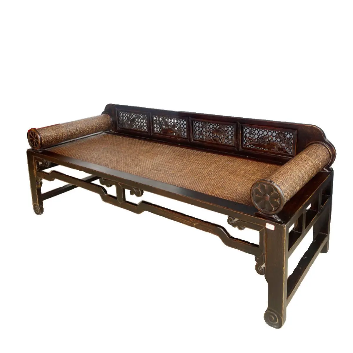 

Satisfied with Chinese solid wood Arhat bed, antique old-fashioned sleeping tatami bed in living room, sofa couch, beauty couch