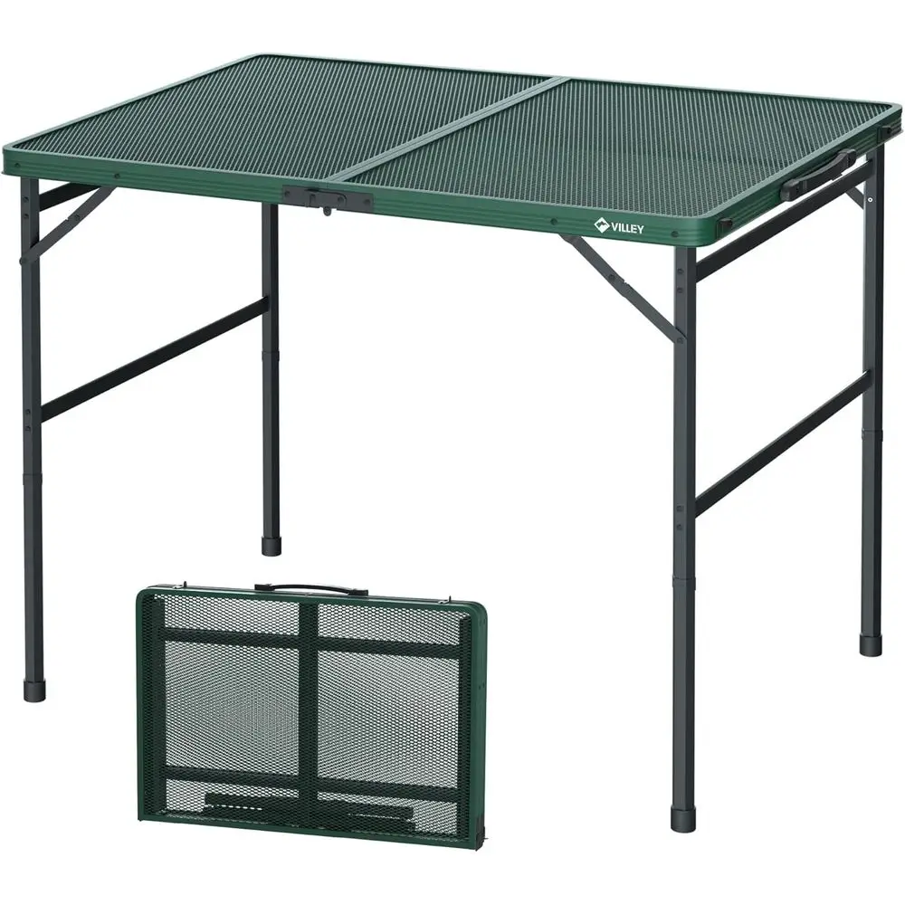 

Portable Folding Camping Table with Adjustable Legs, Ideal for Outdoor Cooking, Beach Picnics, and Lightweight Use
