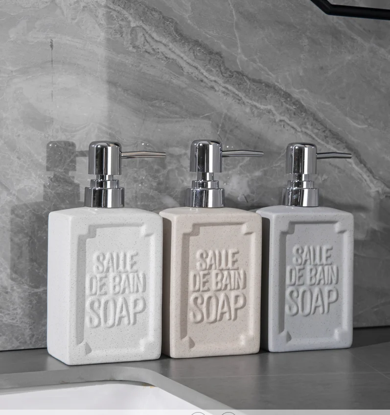 WHYOU-Letter Liquid Soap Dispensers, Lotion Bottle, Emulsion, Latex Hand Wish Bottles, Light Luxury Bathroom Accessories Set