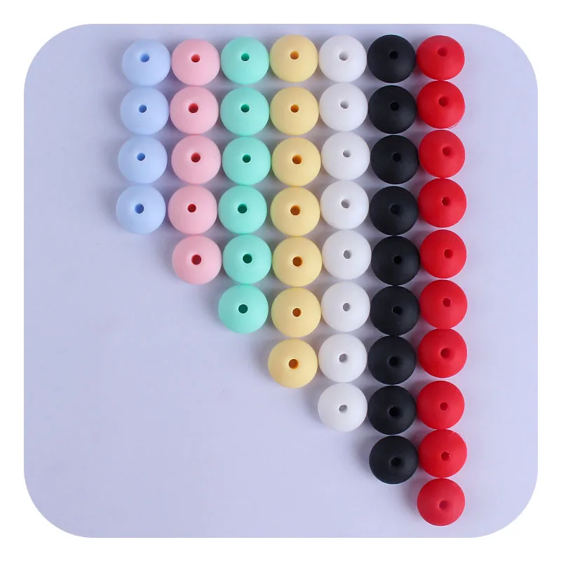 20Pcs Silicone Abacus Spacer Beads Creative DIY Soothing Baby Chew Kid\'s Toy Safe Food Grade Teether Pacifier Chain Accessories