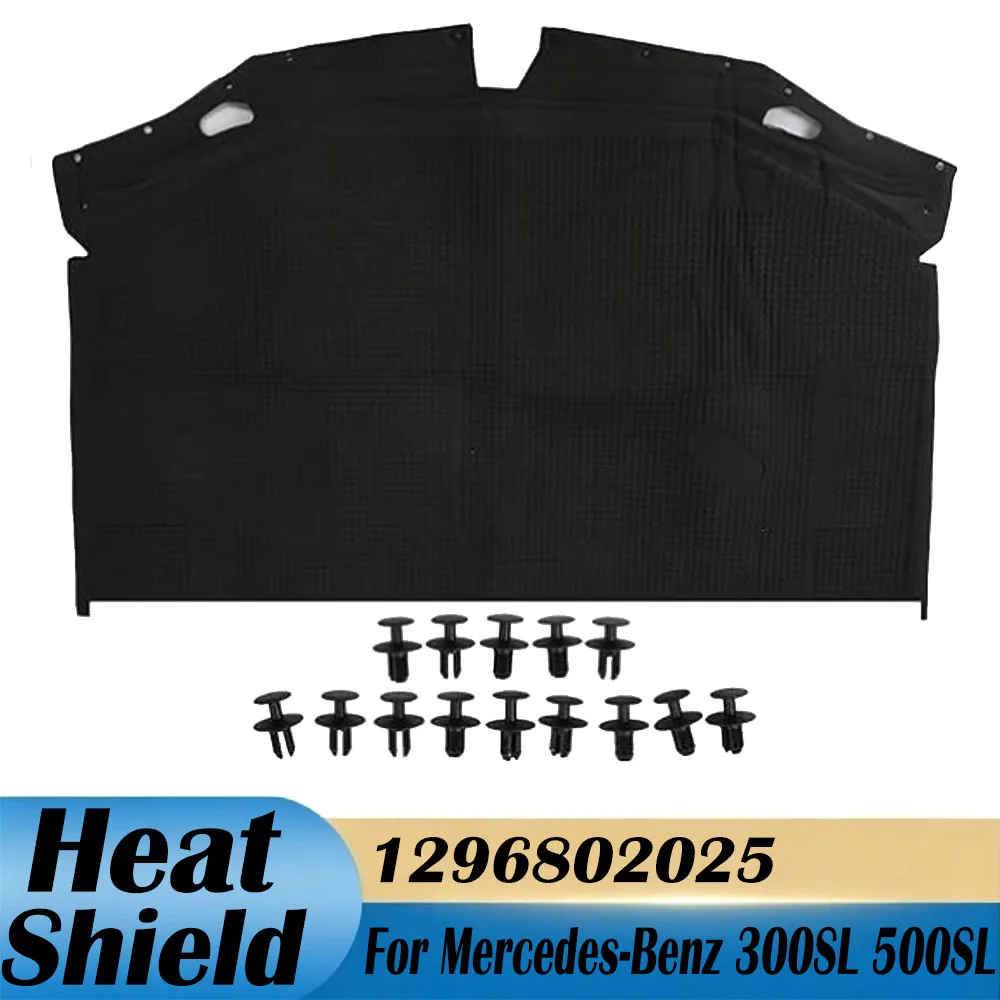 Front Hood Engine Heat Insulation Pad Soundproof Cotton Cover Mat for Mercedes-Benz 300SL 500SL 600SL R129 SL320 1296802025