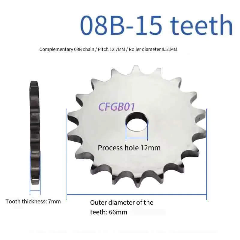 304 Stainless Steel Sprocket Plate, 1/2 inch 08B Teeth 10 11 12 13 14 15 16 17 18 19 20-30,Resistant,Industrial Drive Component