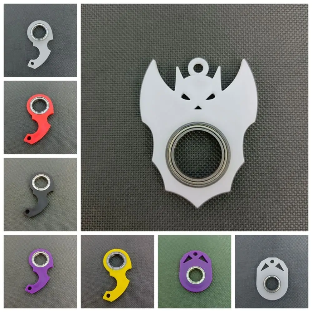 Anti-ansiedade dedo rotação Keychain, Noctilucent, portátil, na moda, aliviar o tédio Spinner