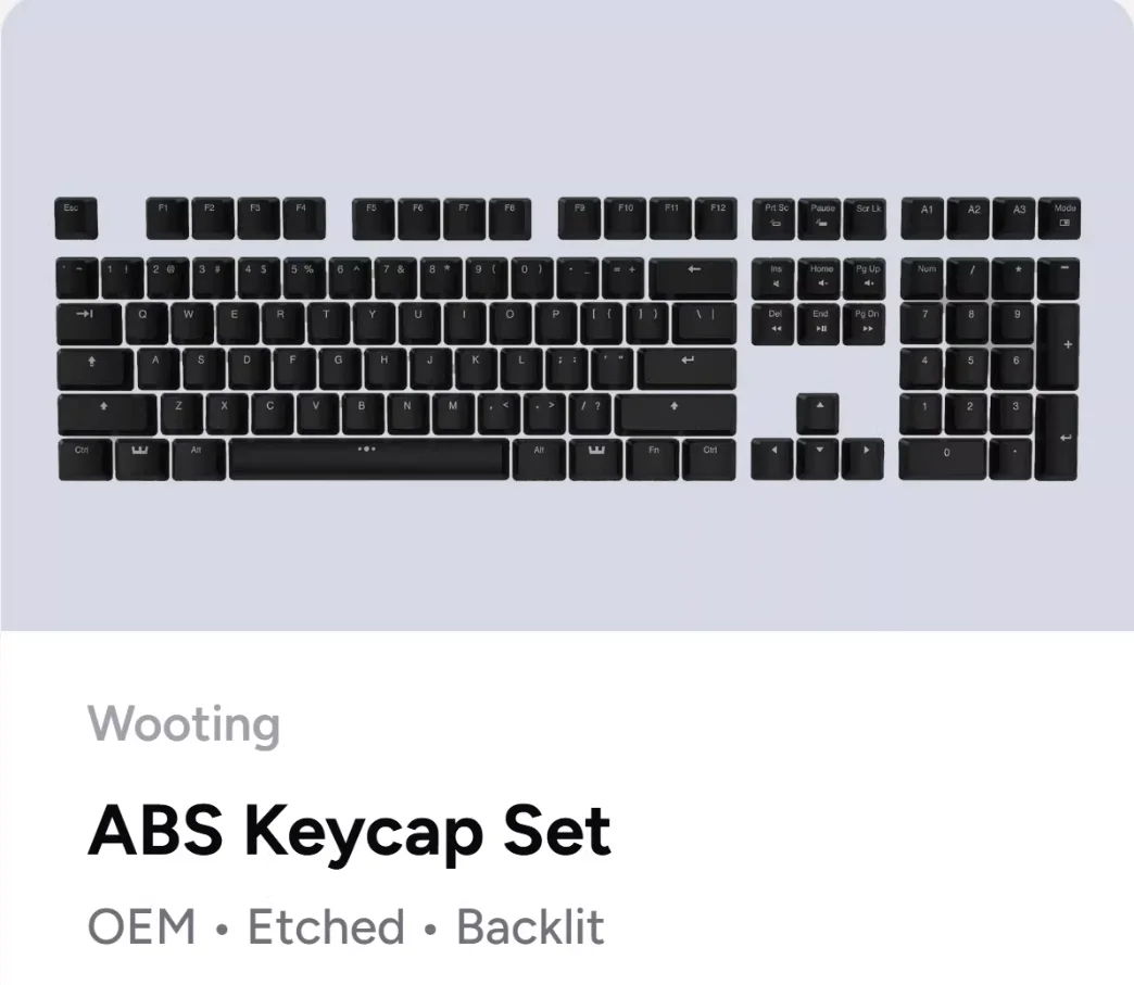 original Wooting keycap Official genuine product 5 sided Dye-sub