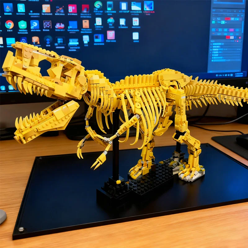 2025 New Dinosaur T-Rex Fossils Tyrannosaurus Rex Building Blocks Dinosaur World Park Toys for Kids Boys Birthday Gifts