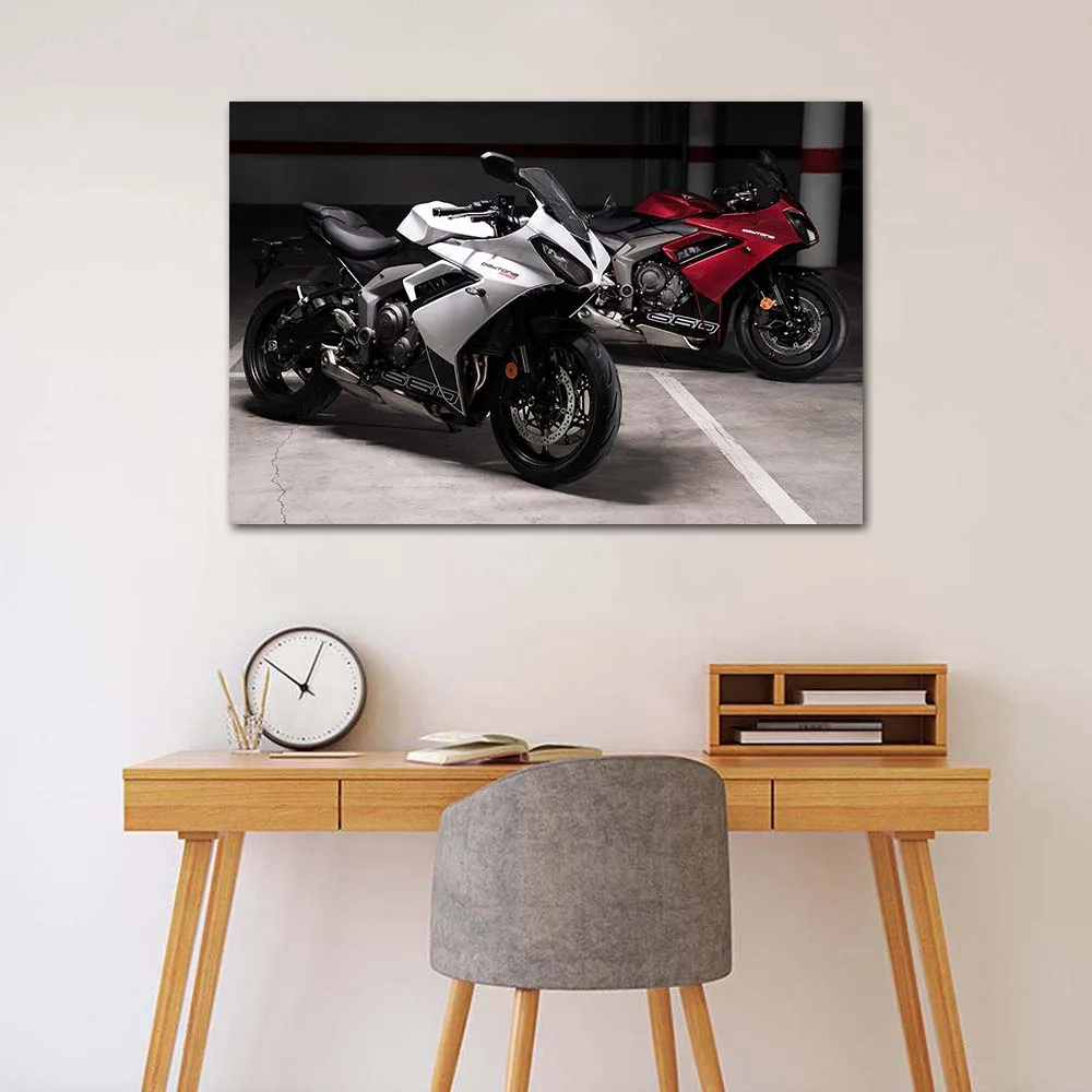 Daytona 660 Motorcycles Poster Canvas Cloth Fabric Print Painting Wall Art Picture For Bedroom Home Decor