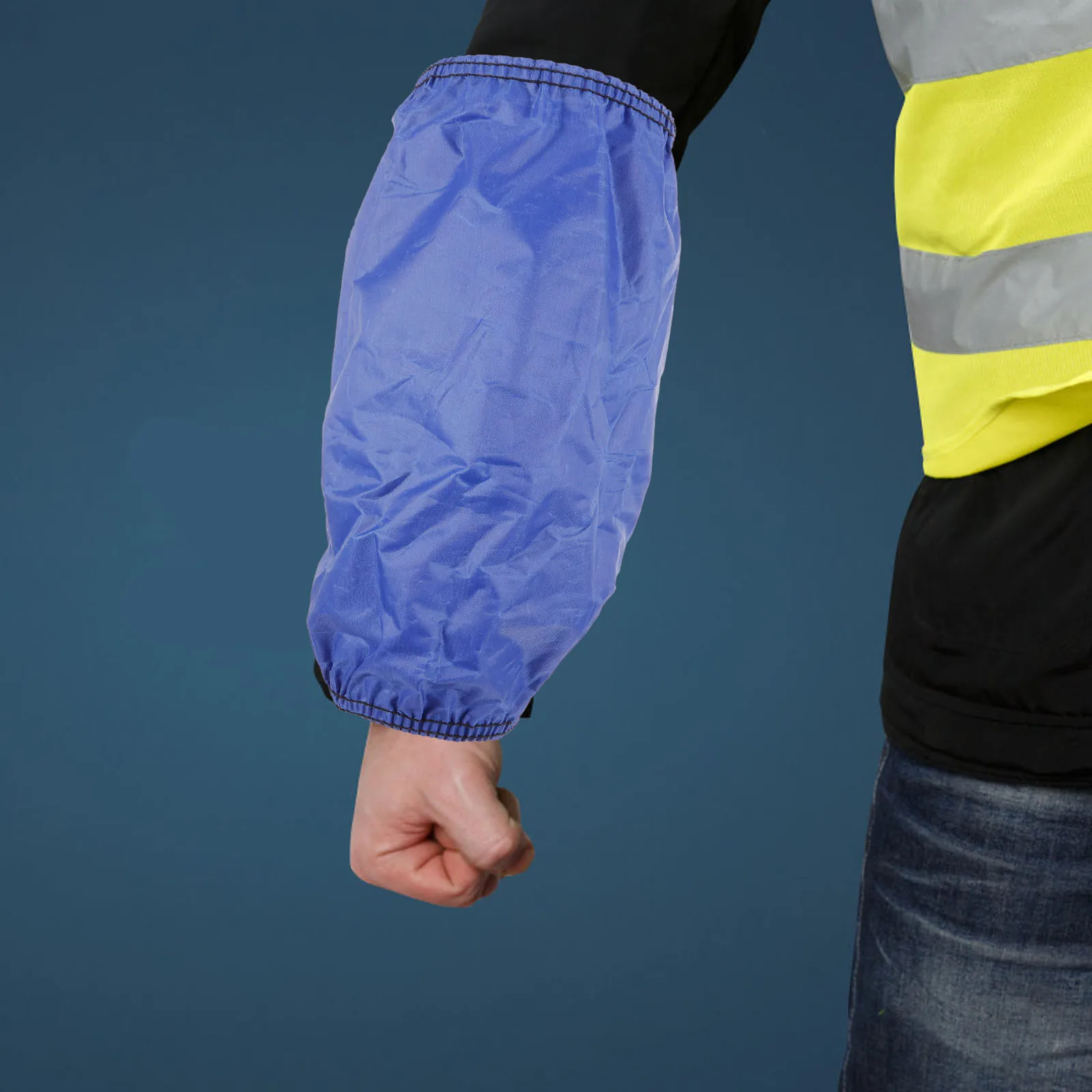 

Waterproof Arm PVC Oversleeves For Cleaning Coated Kitchen Oversleeves for Cleaning Cooking Car Wash Dishwashing Blue Color