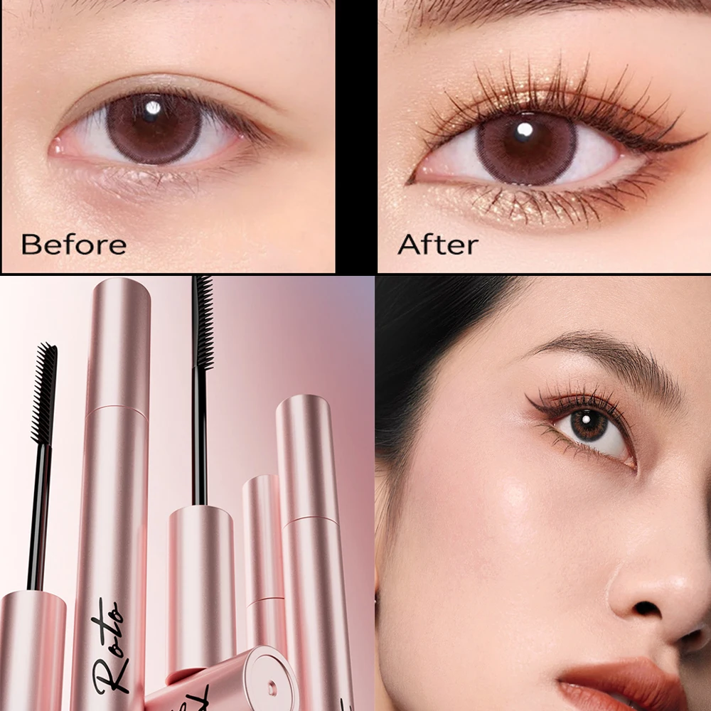 พร้อมส่งมาสคาร่าสีดํากันน้ําหนาดัดผมยาวนานต่อขนตายาว Volume Eye เครื่องสําอางค์แต่งหน้า