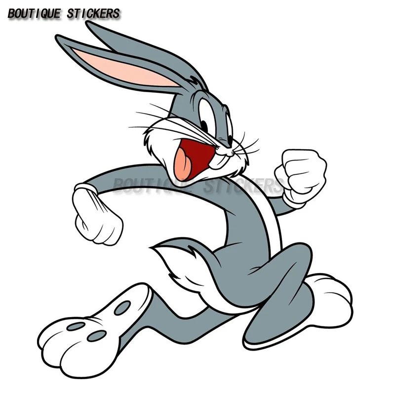 BUGS BUNNY Run Left and Right Car Sticker Waterproof Polyethylene Decal Car Truck Window Bumper Laptop Computer Wall