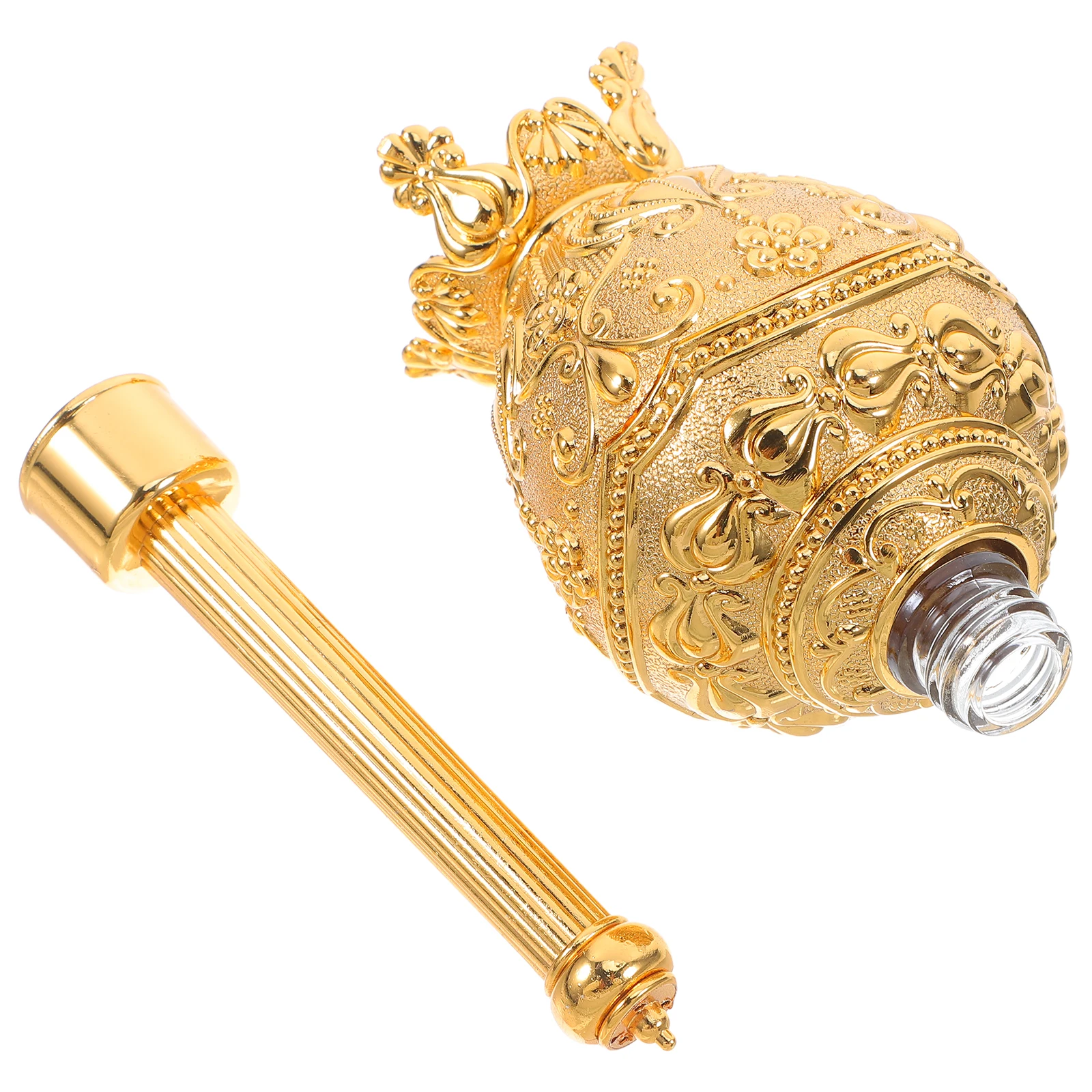 

Elegant European Style Alloy Glass Holy Water Bottle Religious Decorative Container For Catholic Baptism Party Church Home