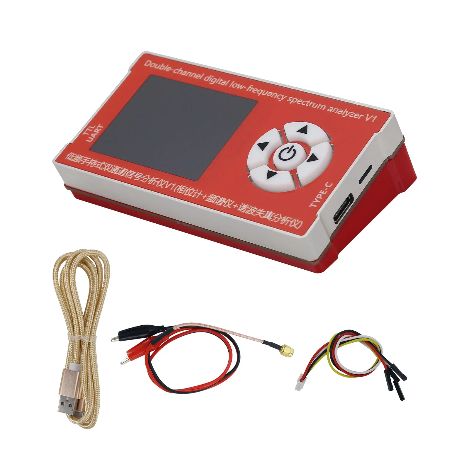 2026 Double-channel Digital Low-frequency Handheld Spectrum Analyzer 10Hz-800kHz Phase Difference Detection Module