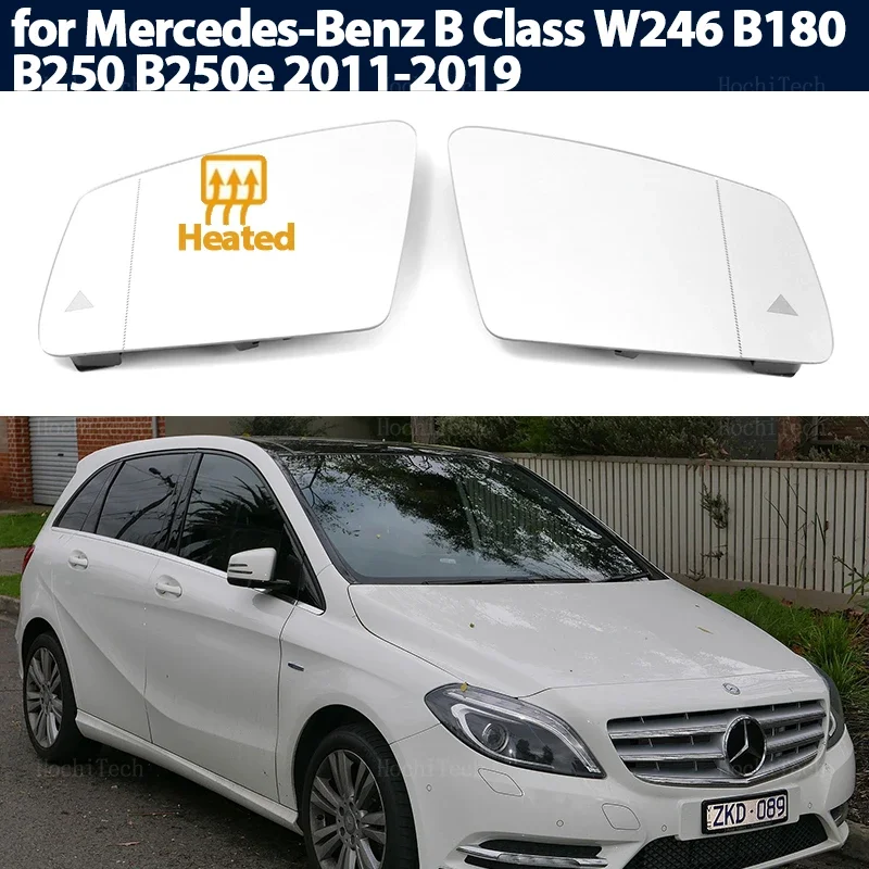 Left&Right Side Heated Wing Mirror Glass Wide Angle Rearview Mirror for Mercedes-Benz B Class W246 B180 B250 B250e 2011-2019