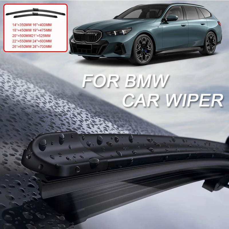 

2PCS Car Blade Windshield Wiper For BMW 1 2 3 4 5 Series G42 F44 G22 I4 G26 I5 G30 G60 F40 X1 IX1 X3 X4 X5 X6 Windshield Rubber