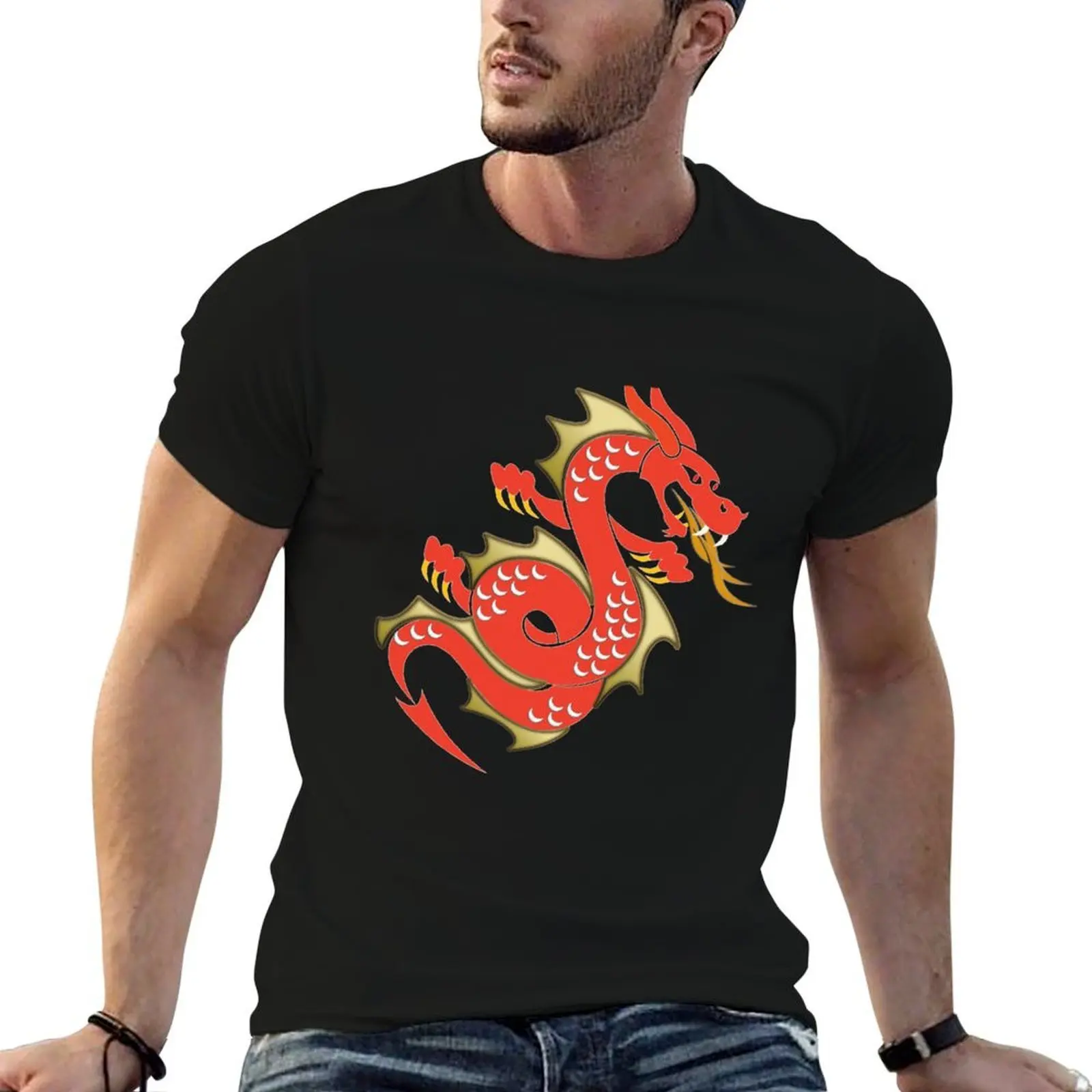 Red Dragon Legendary Creature T-Shirt Festive Simple T-Shirt