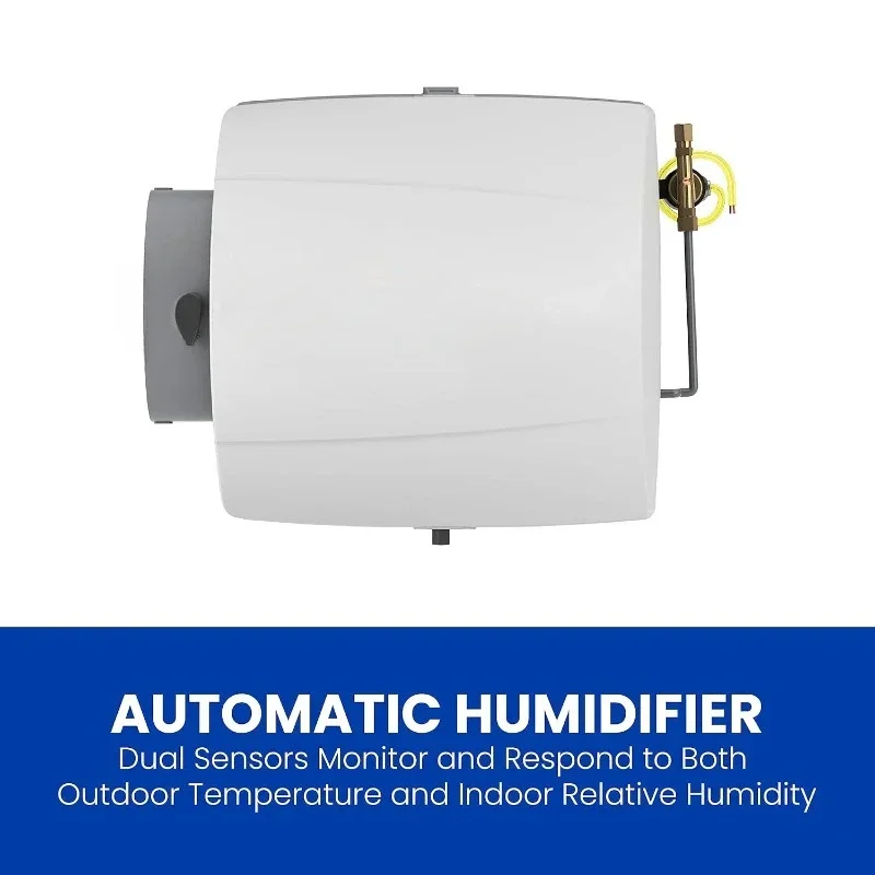 12-gal. Whole-House Small Bypass Evaporative Humidifier with Automatic Digital Control+ Humidifier Installation Kit