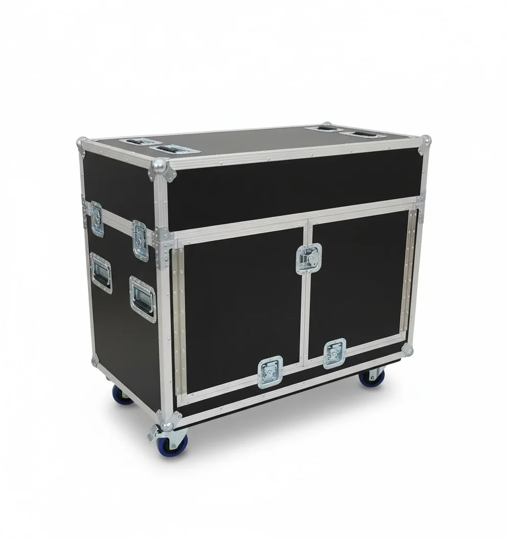 Flight Case, 12mm/0.47 inch Laminated Plywood Road Case, Heavy Duty Aluminum and Steel Hardware, Storage Box for Mixer, Printer