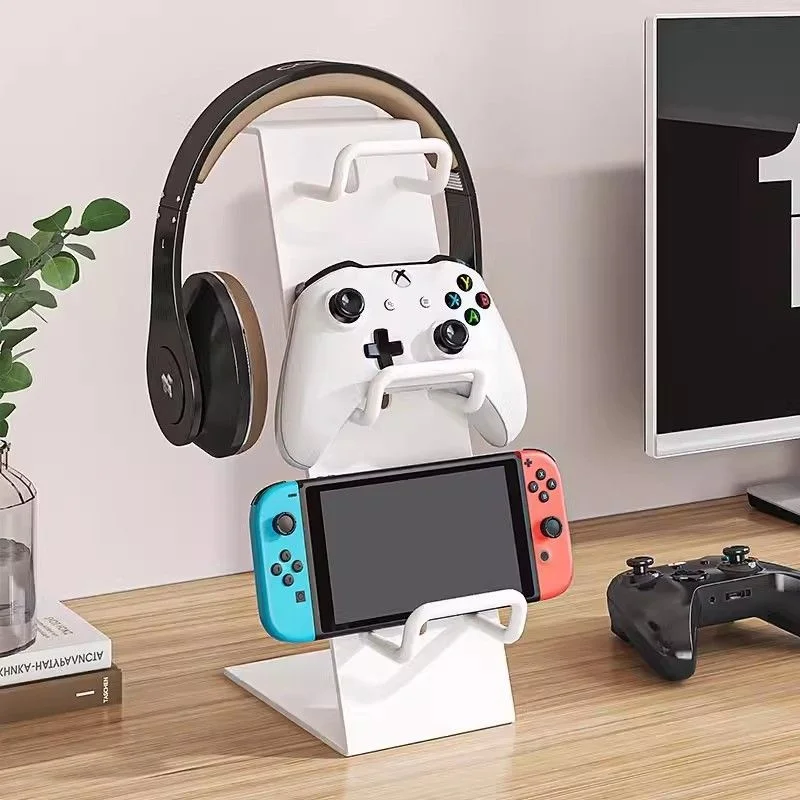 

Подставка для игрового контроллера из углеродистой стали, креативный переключатель, контроллер с дисплеем, лоток для наушников, компьютерные аксессуары, многофункциональное хранилище