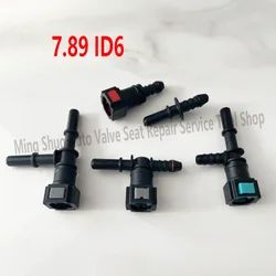 7.89 ID6 T-Type Coupling Fuel Line Hose Quick Connect Connector Plastic Pipe Injector for Car Plastic Pipe Fuel Pipes Fitting