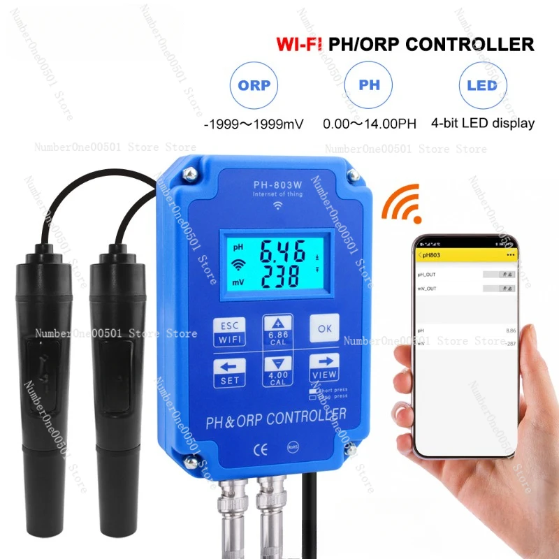 PH-803W mobile phone wifi monitoring digital acid-base and redox controller PH meter online