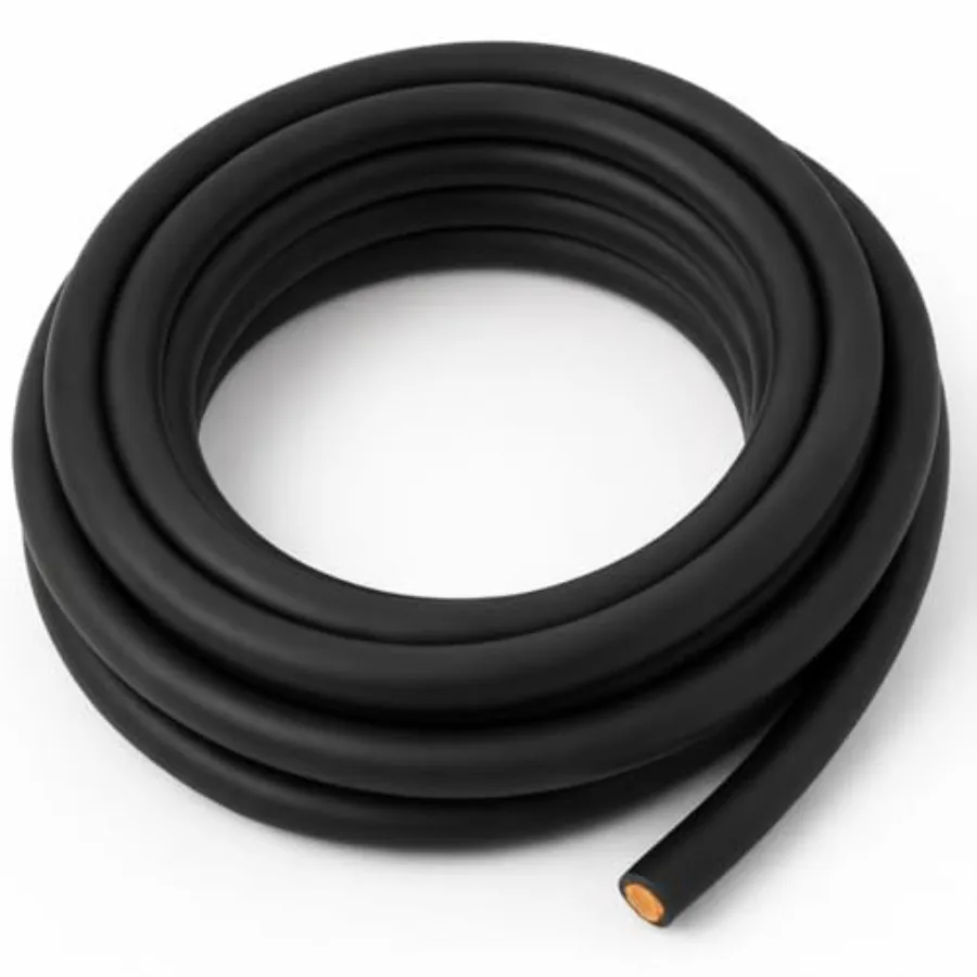 

8 AWG EPR Welding Cable Pure Copper Battery Cable Flexible Power Wire for Car Inverter RV Solar Audio Marine Applications Black