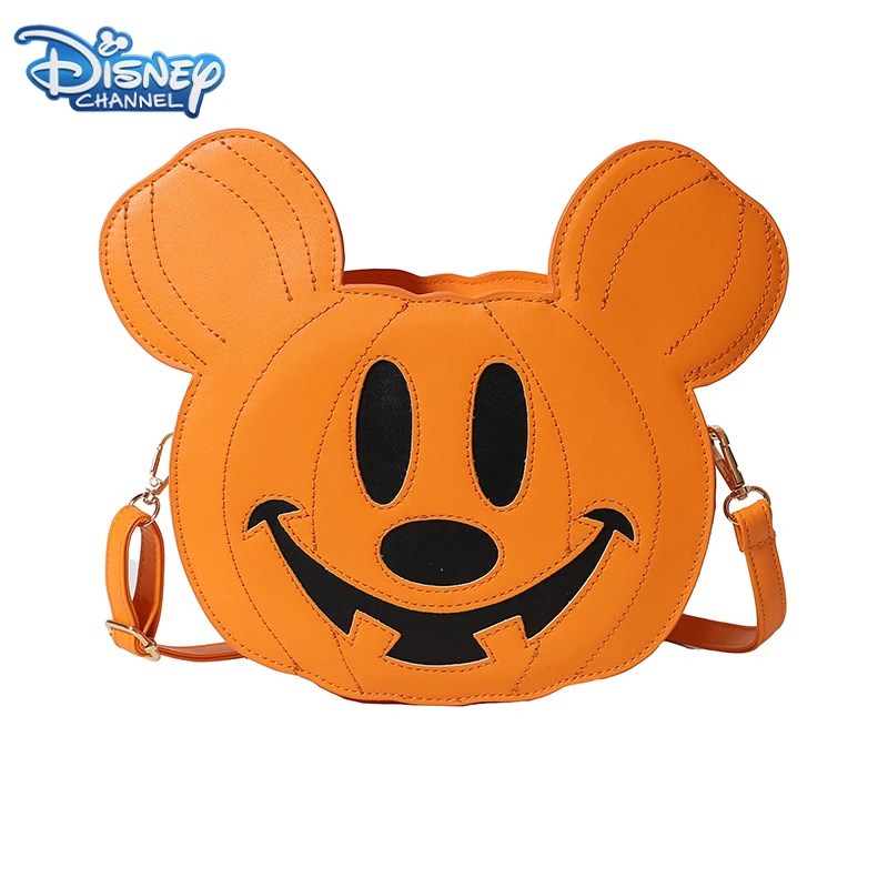 

Disney Mickey Mouse Halloween Pumpkin Devil Crossbody Bag Women Funny Candy Treat Bag Casual Shoulder Bag Cell Phone Purse Gift